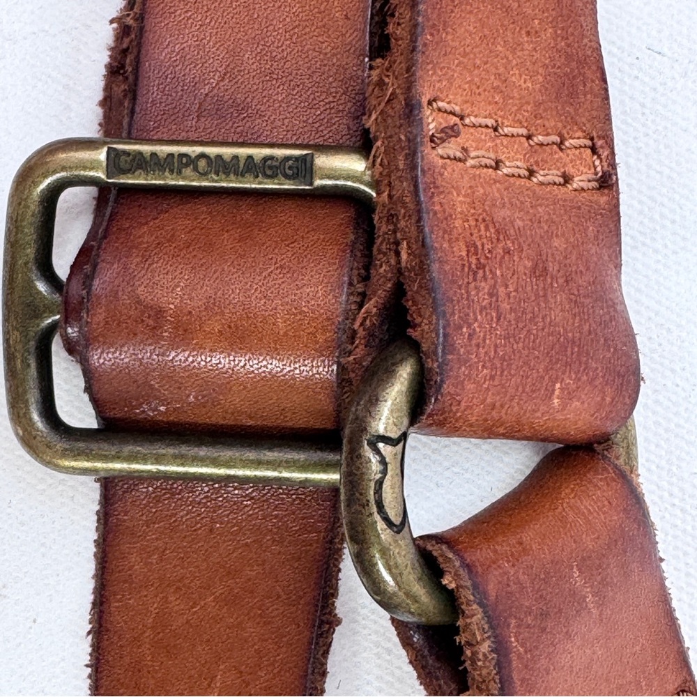Campomaggi Italian Leather Messenger Crossbody Bag Distressed Made in Italy - Picture 14 of 16